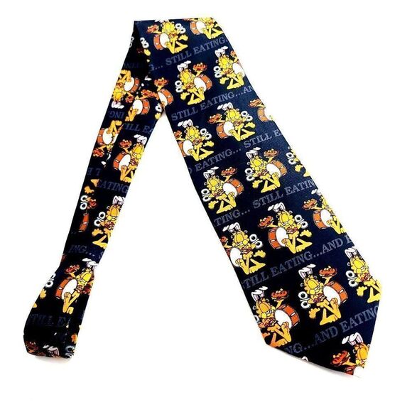 Paws Addiction Black‎ Garfield Black Wide Tie - Picture 6 of 6